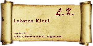 Lakatos Kitti névjegykártya