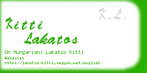 kitti lakatos business card